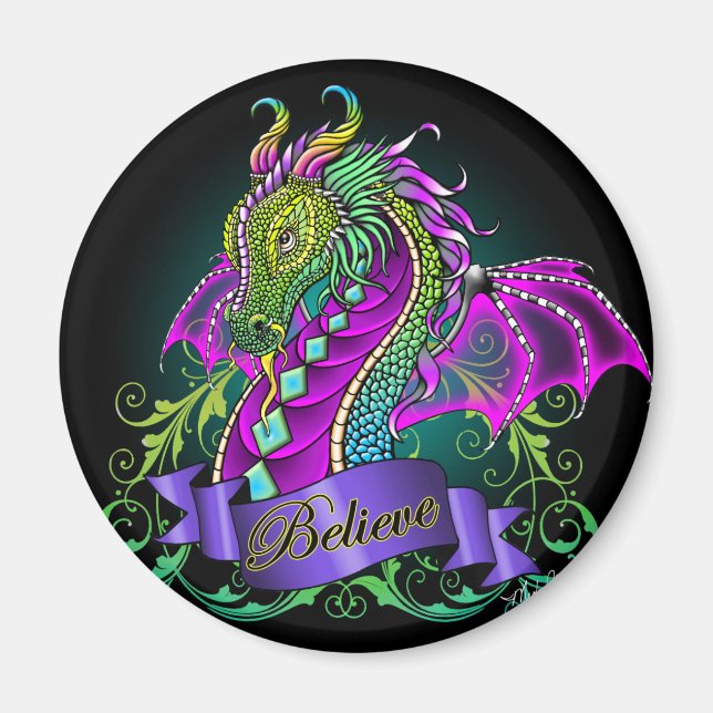 Sonya Croire Rainbow Dragon Magnet (Devant)