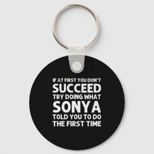 Sonya Name D Birthday Funny Christmas J  Keychain