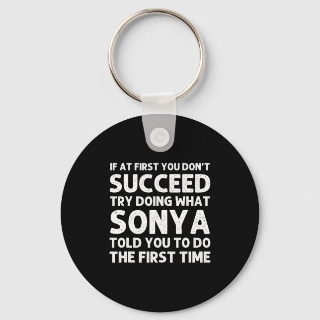 Sonya Name D Birthday Funny Christmas J  Keychain (Front)