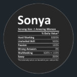 Sonya Nutrition Personalized Name Funny Christmas  Classic Round Sticker<br><div class="desc">Sonya Nutrition Personalized Name Funny Christmas Gift Idea</div>