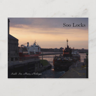 Soo Locks & Herbert C. Jackson carte postale