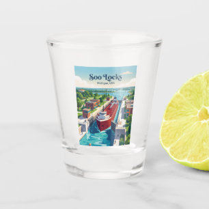 Soo Locks Michigan Shot Glass
