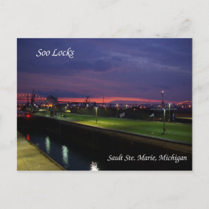 Soo Locks & St. Clair carte postale