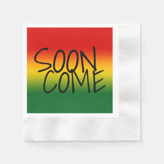 SOON COME - Jamaican Dialect Napkin