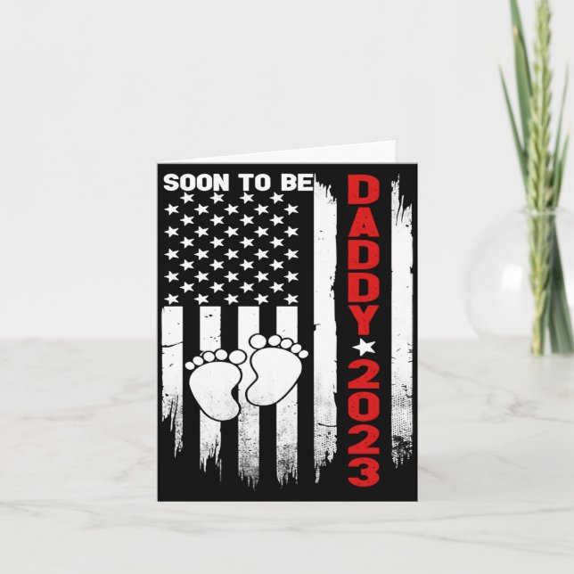Soon Daddy 2023 Expecting First Illustration Card (Front)