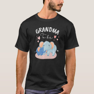 Soon Grandma To Be Elephants Baby Shower Gender Re T-Shirt