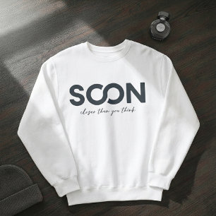SOON Sweatshirt Minimaliste – Blanc Propre