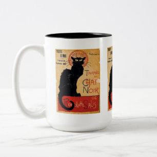 “ Soon, the Black Cat Tour by Rodolphe Salis ” Two-Tone Coffee Mug