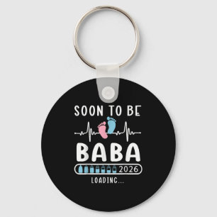 Soon To Be Baba 2026 Loading Promoted To Baba  Keychain