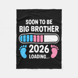 Soon To Be Big Brother 2026 New First Time Brother Fleece Blanket
