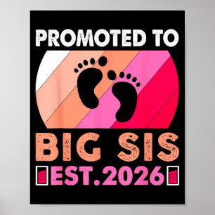 Soon To Be Big Sister 2026 Funny Promoted To Big S Poster