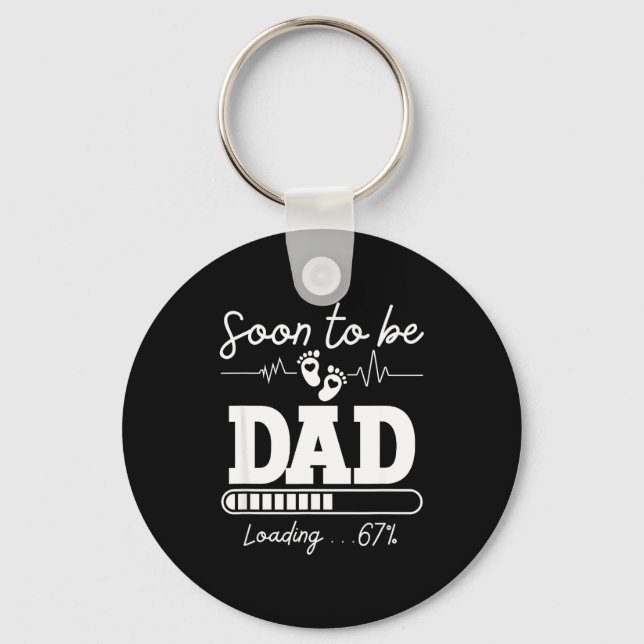 Soon To Be Dad 2026 Loading 67% New Baby Pregnancy Keychain (Front)