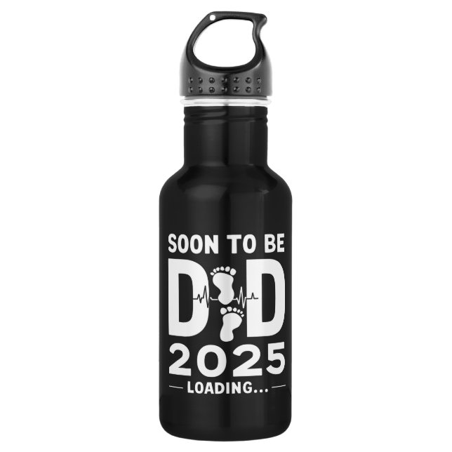 Soon To Be Dad Est 2025 New Dad To Be  532 Ml Water Bottle (Front)