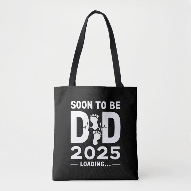Soon To Be Dad Est 2025 New Dad To Be  Tote Bag (Front)