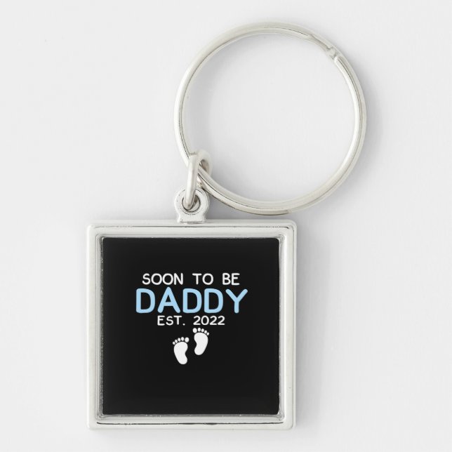 Soon To Be Daddy 2022 Father's Day First Time Keychain (Front)