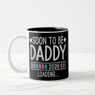 Soon to Be Daddy 2026 Loading Pregnancy Announce Two-Tone Coffee Mug