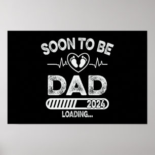 Soon to Be Daddy Est 2024 Father's Day Poster