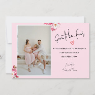 Soon to be Four 2 Photos Pregnancy Announcement
