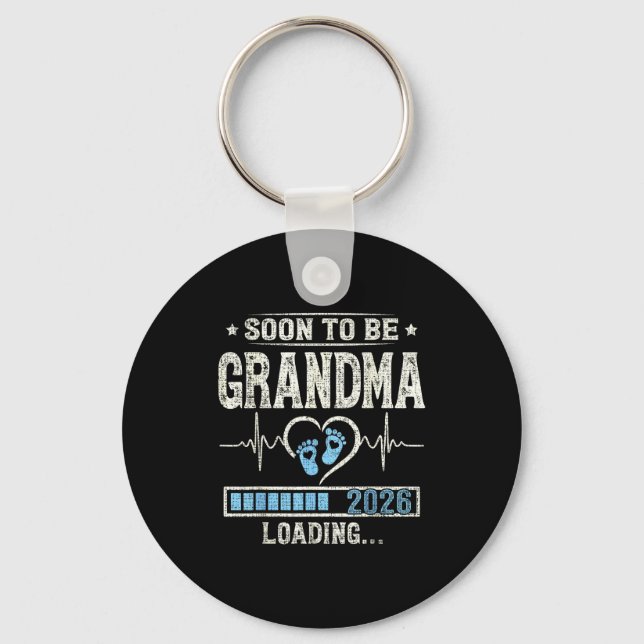 Soon To Be Grandma 2026 Expecting Baby Promoted Gr Keychain (Front)