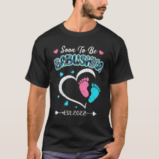 Soon To Be Grandma Announce Babushka 2022 New Gran T-Shirt