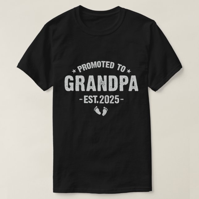 Soon to be Grandpa 2025 Loading Promoted to Grandp T-Shirt (Design Front)