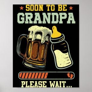 Soon To Be Grandpa Est 2025 Pregnancy Announcement Poster