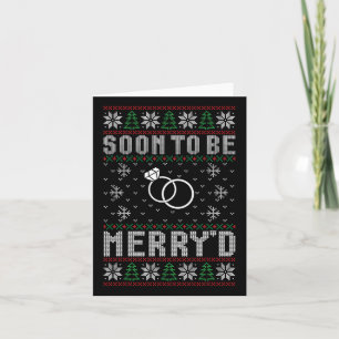 Soon To Be Married Merry'd Christmas Bride Groom C Card