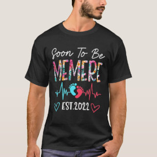 Soon To Be Memere Heartbeat Gender Reveal Family T-Shirt
