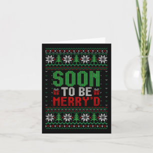 Soon To Be Merry'd Bride Engaged Matching Couples Card