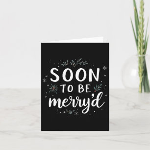 Soon To Be Merry'd Christmas Engaged Couple Matchi Card