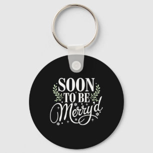 Soon To Be Merry'd Christmas Engaged Couple Matchi Keychain