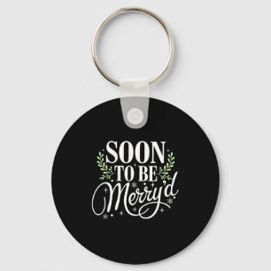 Soon To Be Merry'd Christmas Engaged Fiance Santa Keychain