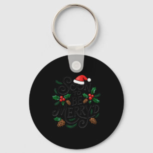 Soon To Be Merry'd Christmas Engaged Fiance Santa Keychain