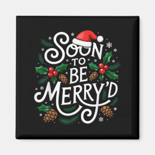 Soon To Be Merry'd Christmas Engaged Fiance Santa Magnet