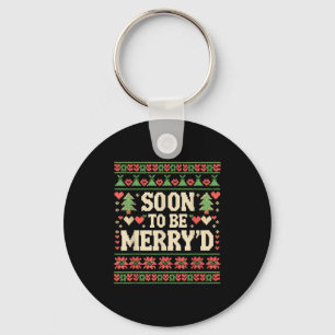 Soon To Be Merry'd Engaged Couples Matching Ugly C Keychain