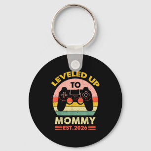 Soon To Be Mom 2026 Funny I Leveled Up To Mommy 20 Keychain