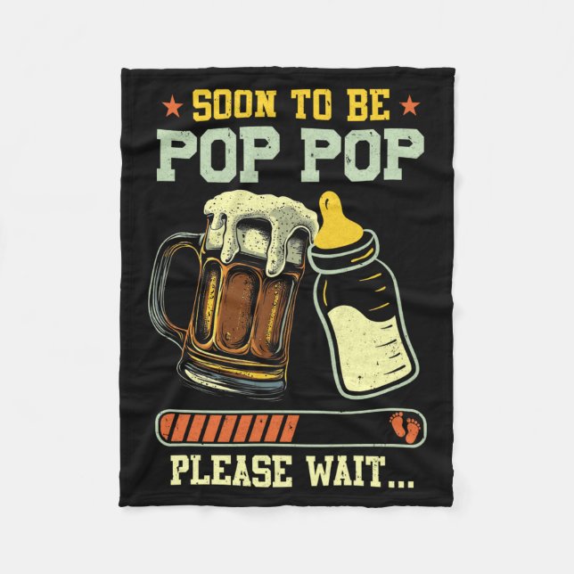 Soon To Be P P Est 2025 Pregnancy Announcement  Fleece Blanket (Front)