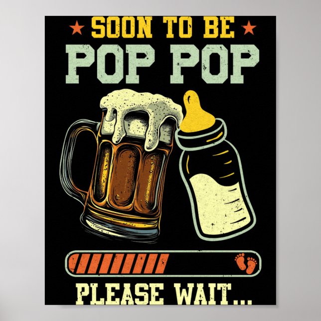 Soon To Be P P Est 2025 Pregnancy Announcement  Poster (Front)