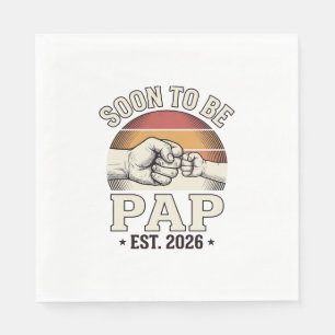 Soon to Be Pap 2026 Vintage Baby Fist Bump Design_ Napkin