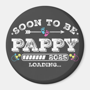 Soon to Be Pappy 2025 Loading Circle Magnet