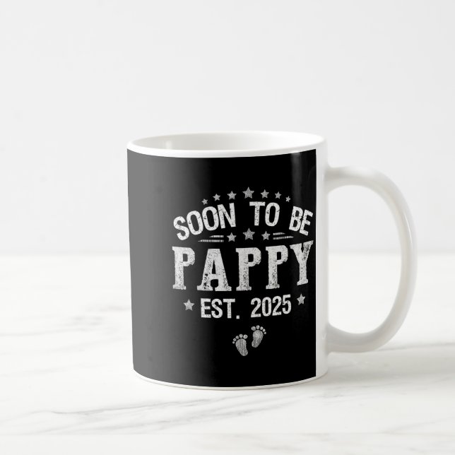 Soon To Be Pappy Est.2025 Father's Day Promoted To Coffee Mug (Right)