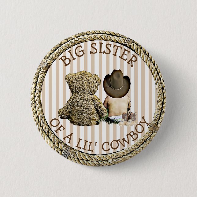 Soon to be Sister of a Lil Cowboy Button (Front)