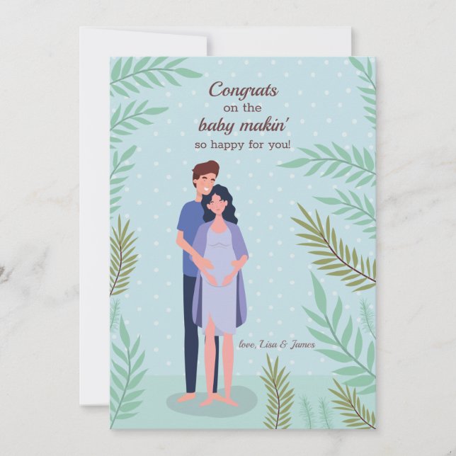 Soon To Be Three Pregnancy Congratulations Card (Front)