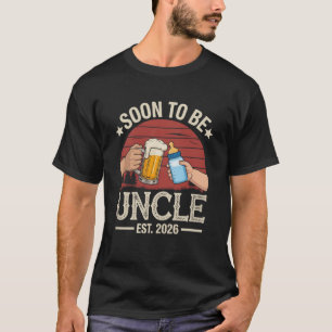 Soon To Be Uncle 2026 Retro Pregnancy Announcement T-Shirt