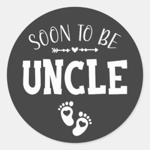 Soon to Be Uncle Promoted to Uncle Classic Round Sticker
