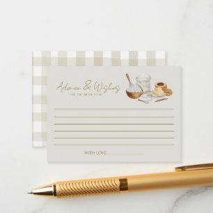Soon to be whisked away bridal shower advice card