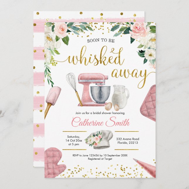 Soon to be Whisked Away Bridal Shower Invitation (Front/Back)