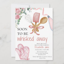Soon to be whisked away bridal shower invitation