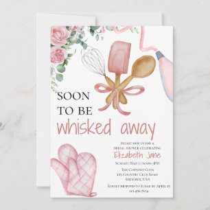 Soon to be whisked away bridal shower invitation