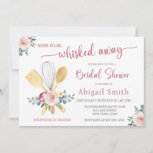 SOON TO BE WHISKED AWAY BRIDAL SHOWER INVITATION